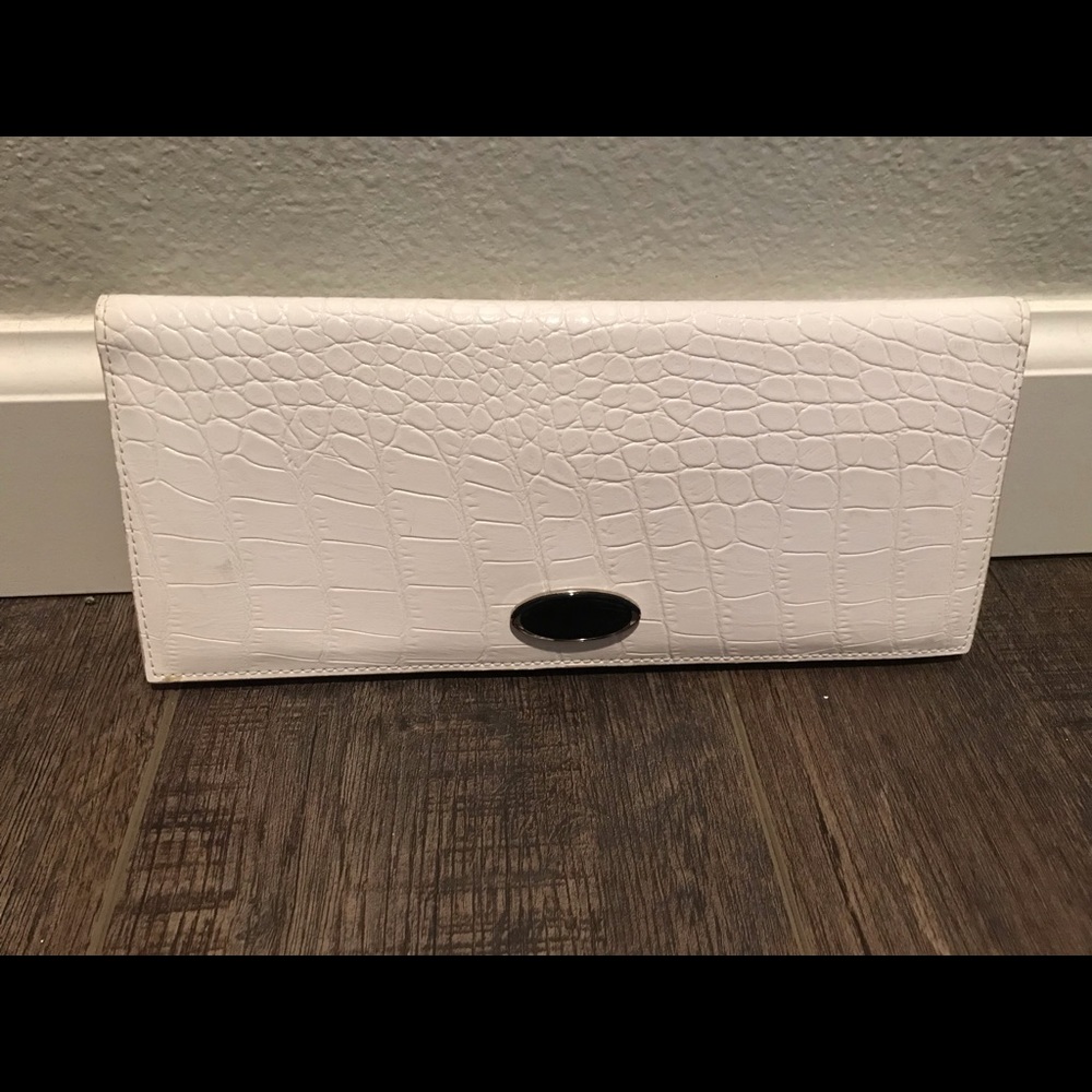 White House Black Market Travel Wallet. White.